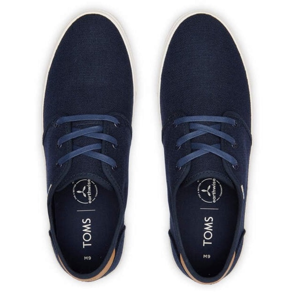 🌃LIKE NEW Men’s TOMS Sneaker Size 12 CARLO Navy Heritage Canvas Upper🌃
